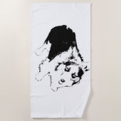 太陽の中に忍び込む ビーチタオル (正面)