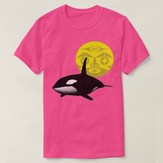 太陽の中のオルカ Tシャツ (デザイン正面)