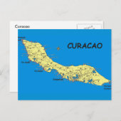 太陽の中のキュラカオ島はがき ポストカード (正面/裏面)