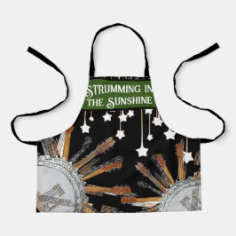 太陽の中のギターの弦 エプロン