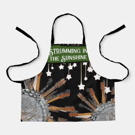 太陽の中のギターの弦 エプロン (正面)