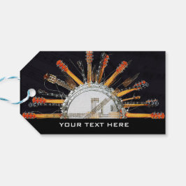 太陽の中のギターの弦 ギフトタグ