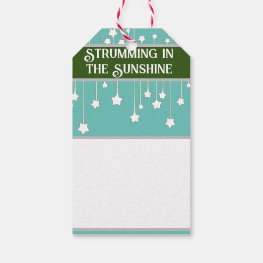 太陽の中のギターの弦 ギフトタグ (裏面)