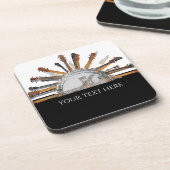 太陽の中のギターの弦 コースター (左側)