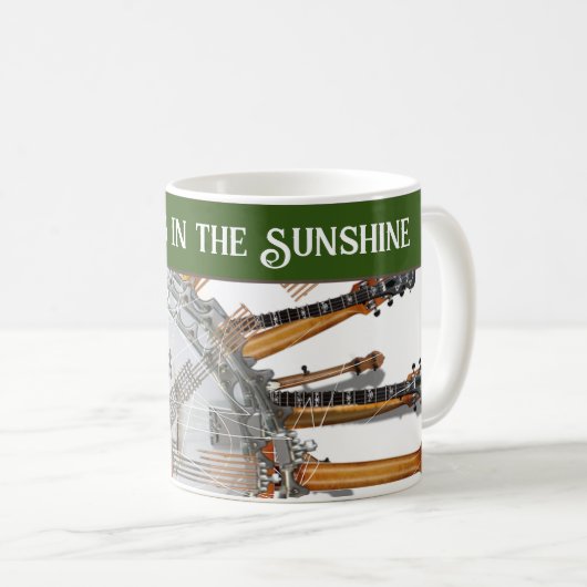 太陽の中のギターの弦 コーヒーマグカップ (正面右)