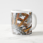 太陽の中のギターの弦 ジャンボコーヒーマグカップ (正面右)