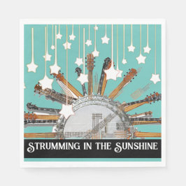 太陽の中のギターの弦 スタンダードランチョンナプキン