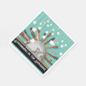 太陽の中のギターの弦 スタンダードランチョンナプキン (角)