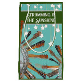 太陽の中のギターの弦 スモールペーパーバッグ (正面)