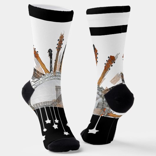 太陽の中のギターの弦 ソックス (傾斜あり)