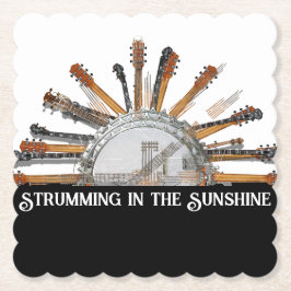 太陽の中のギターの弦 ペーパーコースター