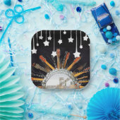 太陽の中のギターの弦 ペーパープレート (パーティー)