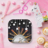 太陽の中のギターの弦 ペーパープレート (パーティー)