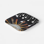 太陽の中のギターの弦 ペーパープレート (傾斜あり)