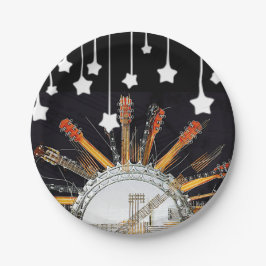 太陽の中のギターの弦 ペーパープレート