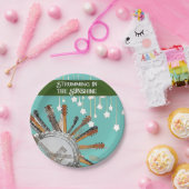 太陽の中のギターの弦 ペーパープレート (パーティー)