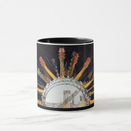 太陽の中のギターの弦 マグカップ