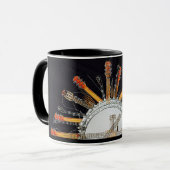 太陽の中のギターの弦 マグカップ (正面左)