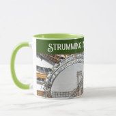 太陽の中のギターの弦 マグカップ (左)