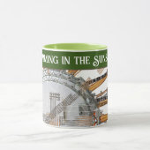 太陽の中のギターの弦 マグカップ (中央)