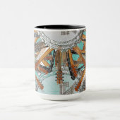 太陽の中のギターの弦 マグカップ (中央)