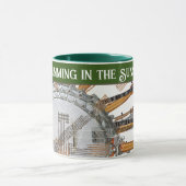 太陽の中のギターの弦 マグカップ (中央)