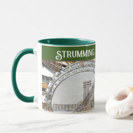 太陽の中のギターの弦 マグカップ