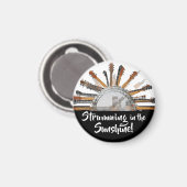 太陽の中のギターの弦 マグネット (正面/裏面)