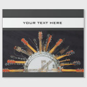 太陽の中のギターの弦 ラッピングペーパー (フラット)