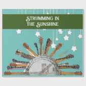 太陽の中のギターの弦 ラッピングペーパー (フラット)