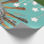 太陽の中のギターの弦 ラッピングペーパー (角)