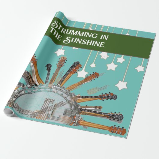 太陽の中のギターの弦 ラッピングペーパー (アンロールド)
