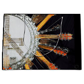 太陽の中のギターの弦 ラージペーパーバッグ (正面)