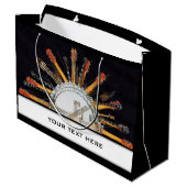 太陽の中のギターの弦 ラージペーパーバッグ (裏面アングル)