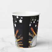 太陽の中のギターの弦 紙コップ (左)