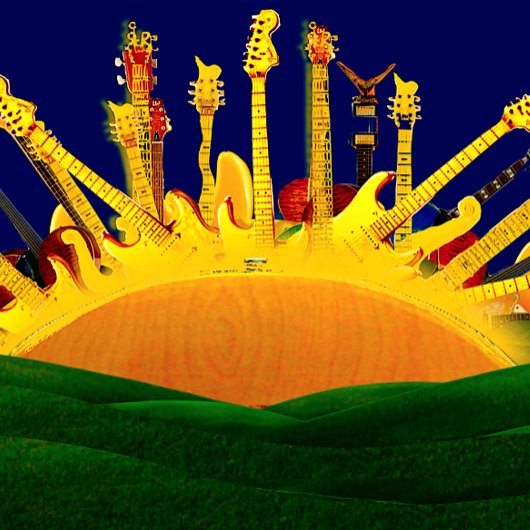 太陽の中のギターの弦 薄葉紙