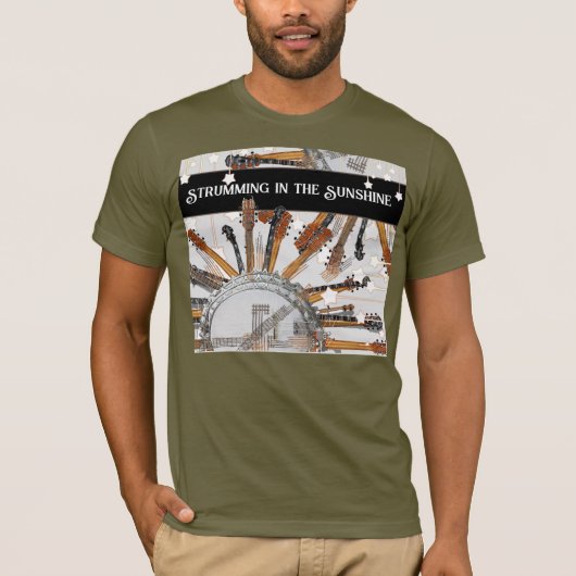 太陽の中のギターの弦 Tシャツ (正面)