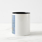 太陽の中のステンドグラスデイジー ツートーンマグカップ (中央)