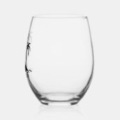 太陽の中のヤシの木おもしろい ステムなしワイングラス (左)