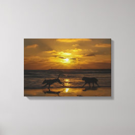 太陽の中の犬日 キャンバスプリント