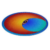 太陽の丸いガラスの切断ボードの目 カッティングボード (角)