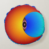 太陽の丸い枕の目 ラウンドクッション (裏面)