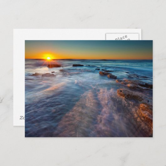 太陽の光が太平洋を照らす海 ポストカード (正面/裏面)