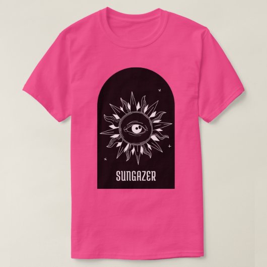 太陽の光が目に映る Tシャツ (デザイン正面)