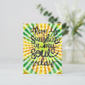 太陽の光が私の魂の今日デジタルアート ポストカード (スタンド正面)