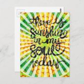 太陽の光が私の魂の今日デジタルアート ポストカード (正面/裏面)