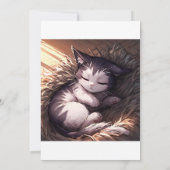 太陽の光が降り注ぐ草原の少女 招待状 (裏面)