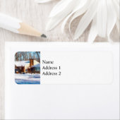 太陽の光が雪の後 ラベル (インサイチュ)