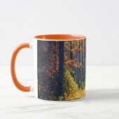 太陽の光で森カラフルの鮮やかな朝 マグカップ (左)