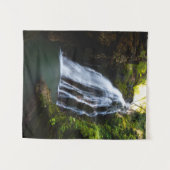 太陽の光で輝く驚きの滝 タペストリー (正面(横))